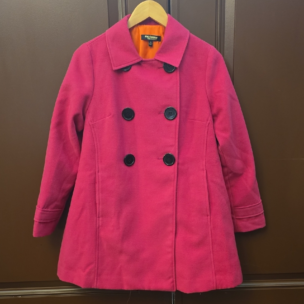 Twiggy  LONDON Vibrant Pink Pea Coat XS